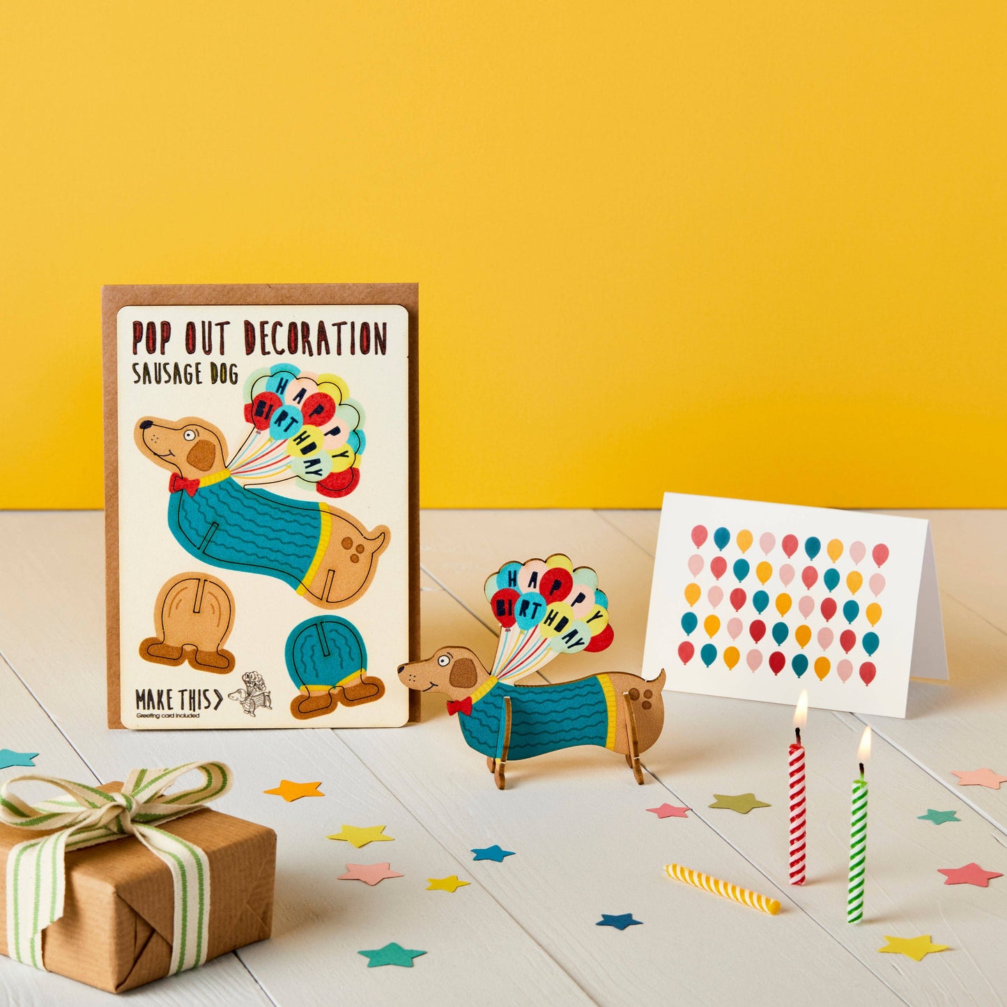 Happy Birthday Sausage Dog Pop Out Card