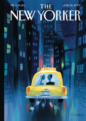 Wedding Taxi New Yorkers Cover Card