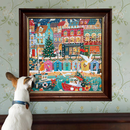English Seaside Christmas 1000 Piece Puzzle