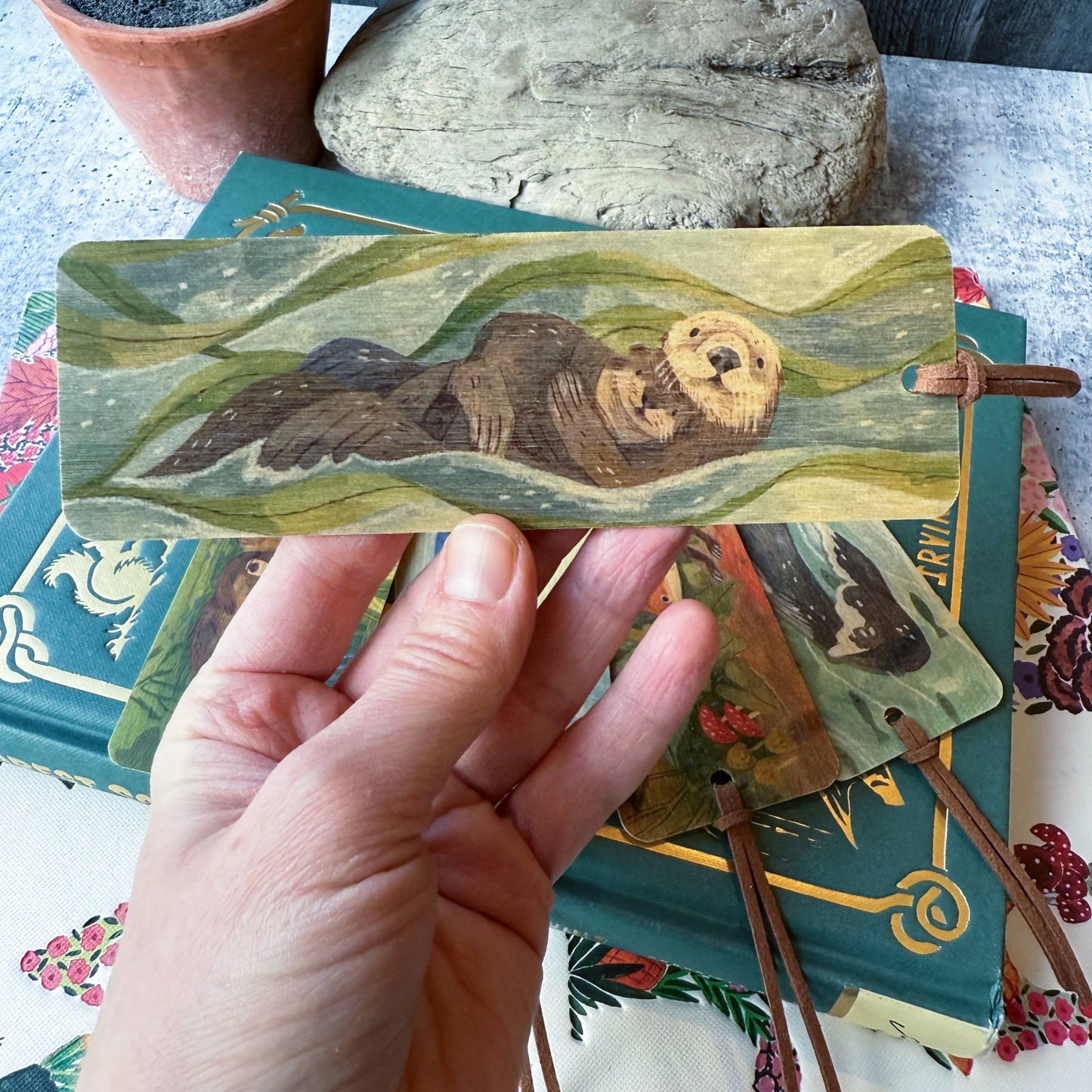 Otter Wooden Bookmark