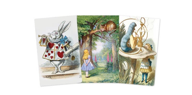 Alice In Wonderland: Set of 3 Mini Notebooks