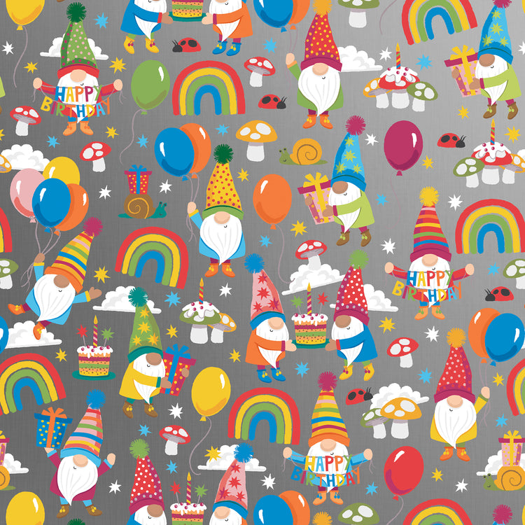 Birthday Gnome Wrapping Paper, 2 Rolls