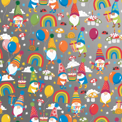 Birthday Gnome Wrapping Paper, 2 Rolls