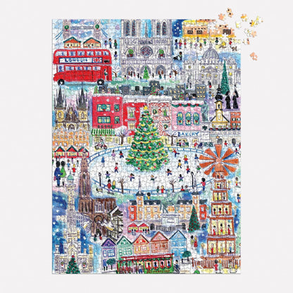 Michael Storrings" Christmas Around the World 1500 Piece Puzzle