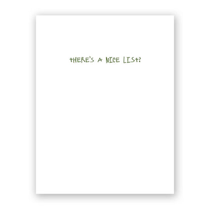 Feline Nice List Holiday Card