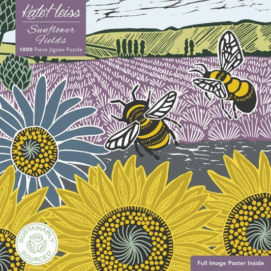 Kate Heiss: Sunflower Fields 1000 Piece Puzzle