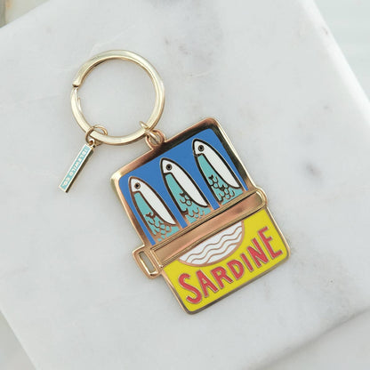 Tinned Fish Enamel Keychain