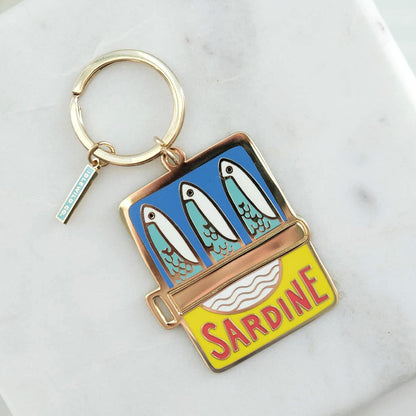 Tinned Fish Enamel Keychain