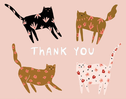 Cinnamon Chic Cat Thanks & Blank Boxed Cards