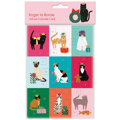 Festive Cat Advent Calendar Holiday Card