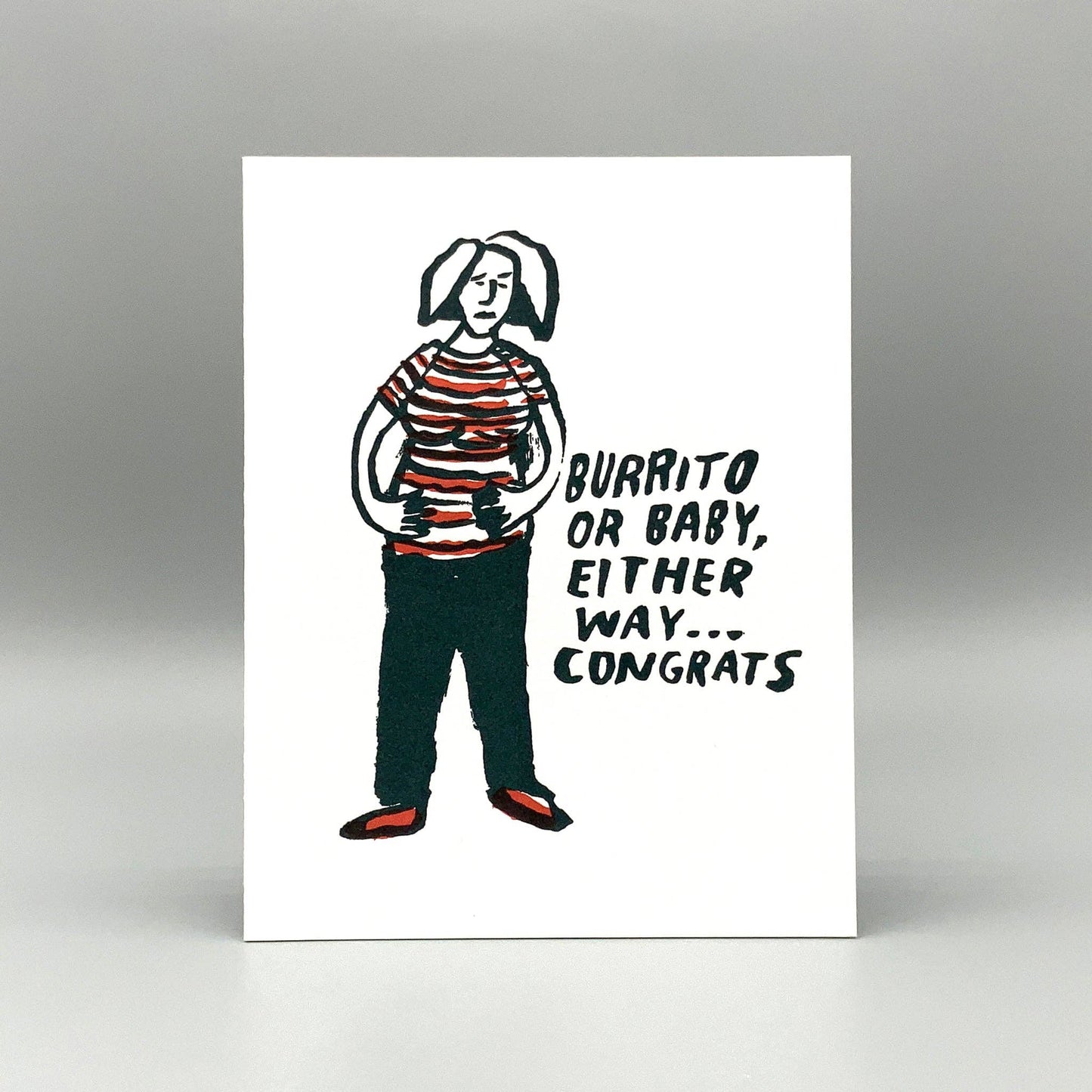 Burrito or Baby New Baby Card