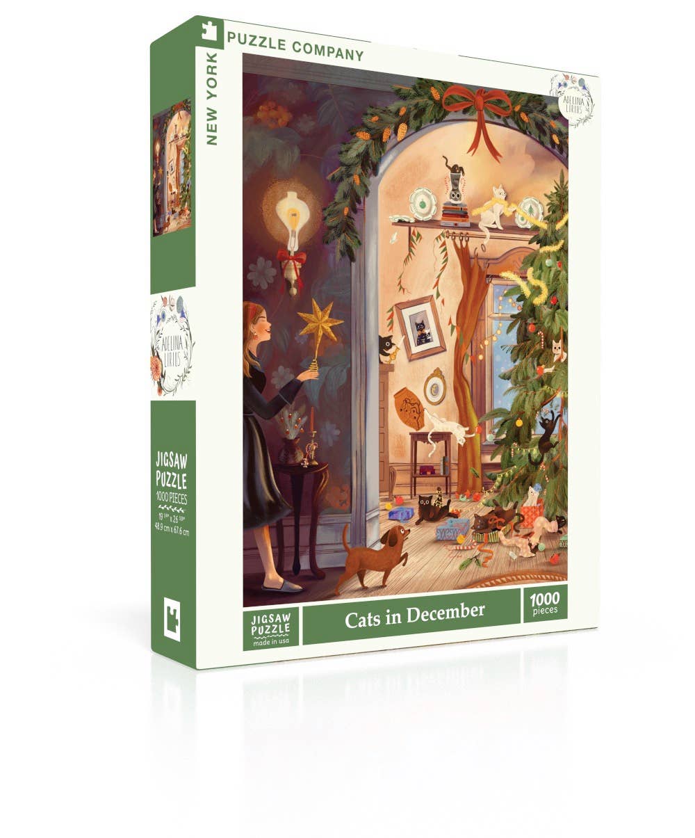 Cats in December 1000 Piece Puzzle