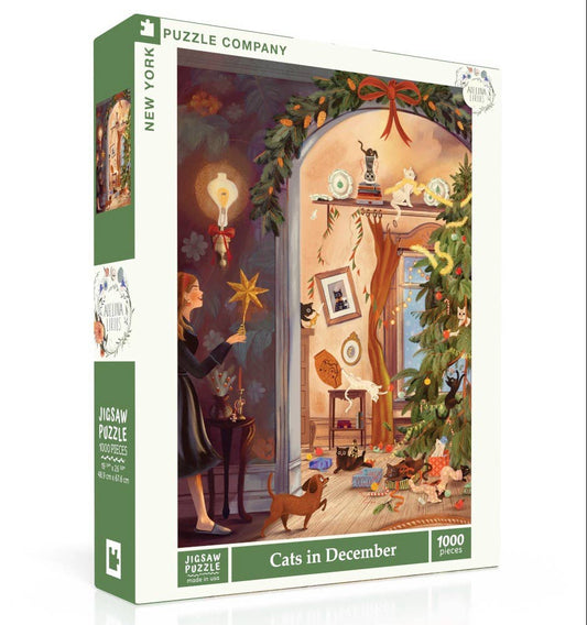 Cats in December 1000 Piece Puzzle
