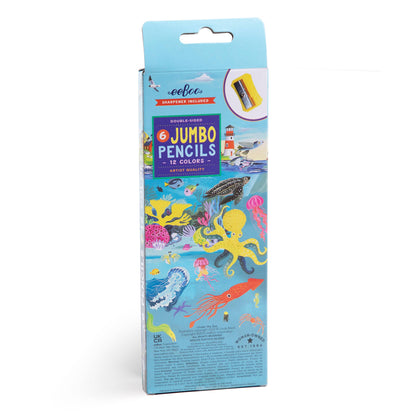 Under the Sea Jumbo Double Color Pencil Set with Sharpener