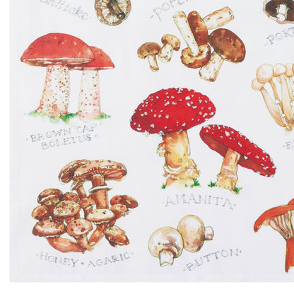 Field Guide to Mushrooms Tea Towel