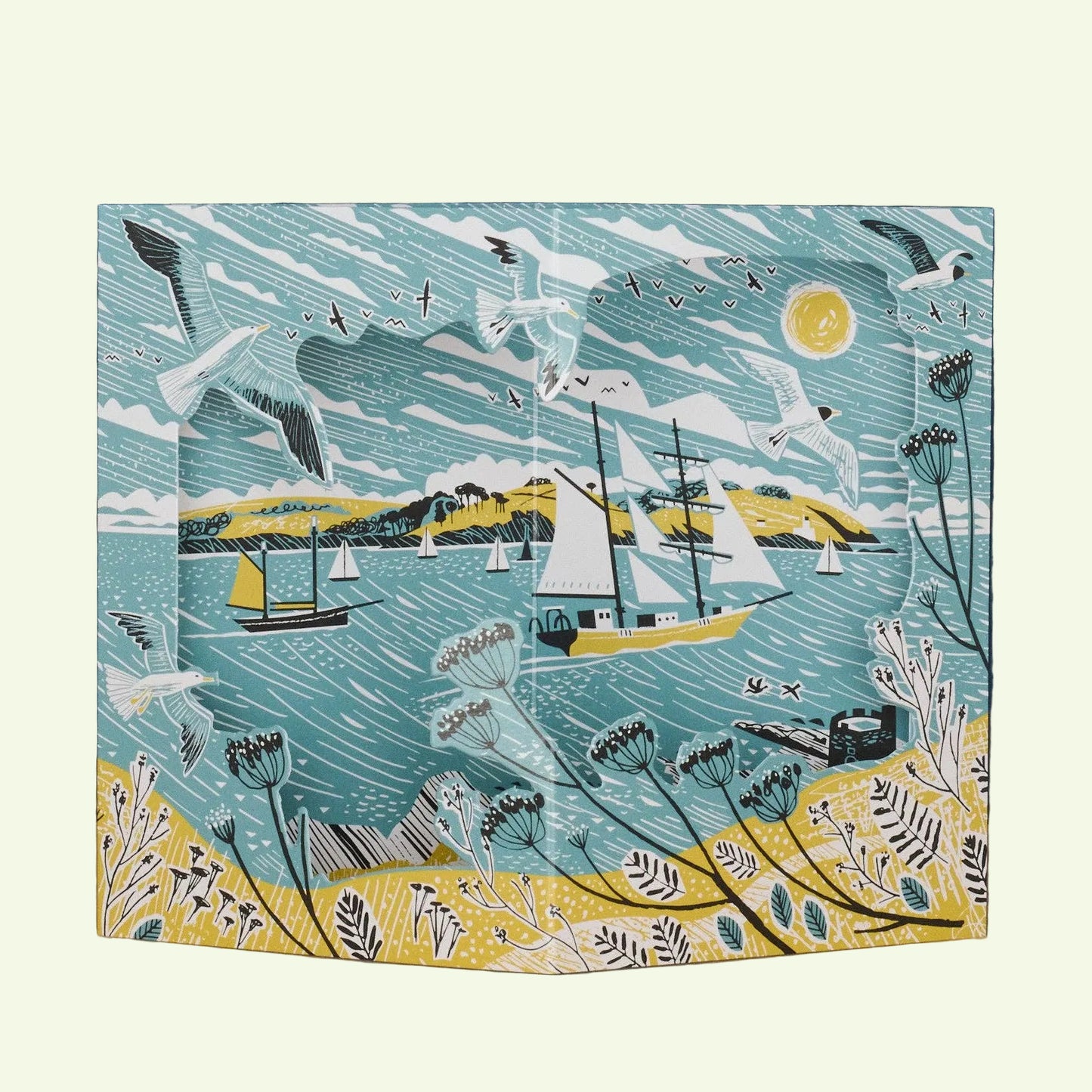 Tall Ships Die-Cut Card