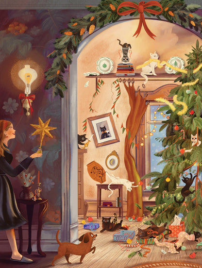 Cats in December 1000 Piece Puzzle