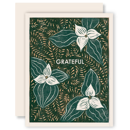 Grateful (Trillium) Thank You Card