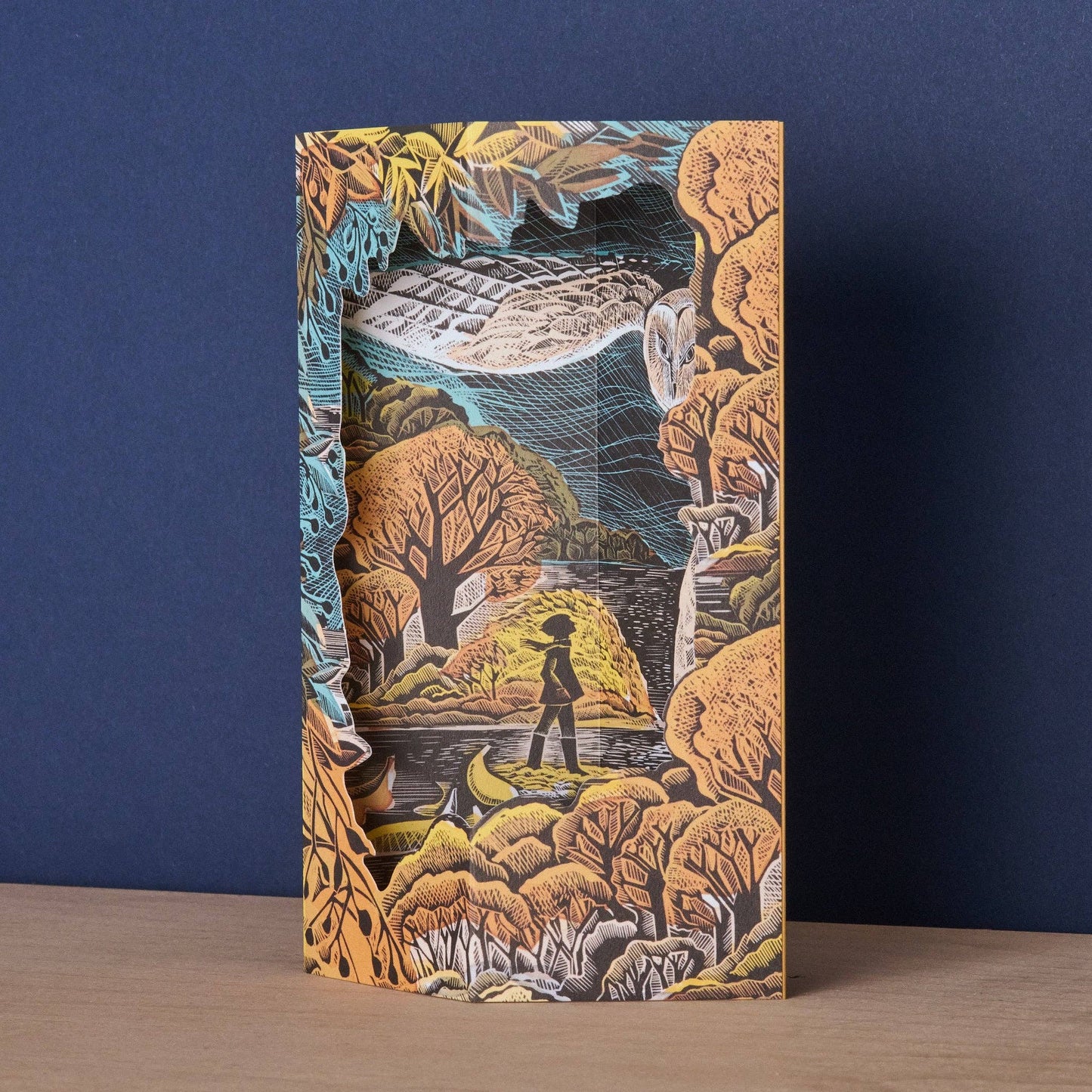 October Owl Die-Cut Card