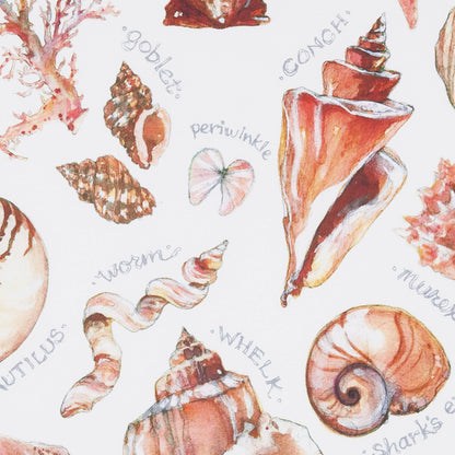 Field Guide to Seashells Tea Towel
