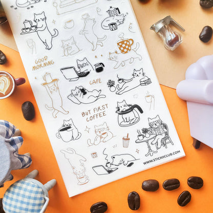 Purr, Pour, Repeat Sticker Sheet