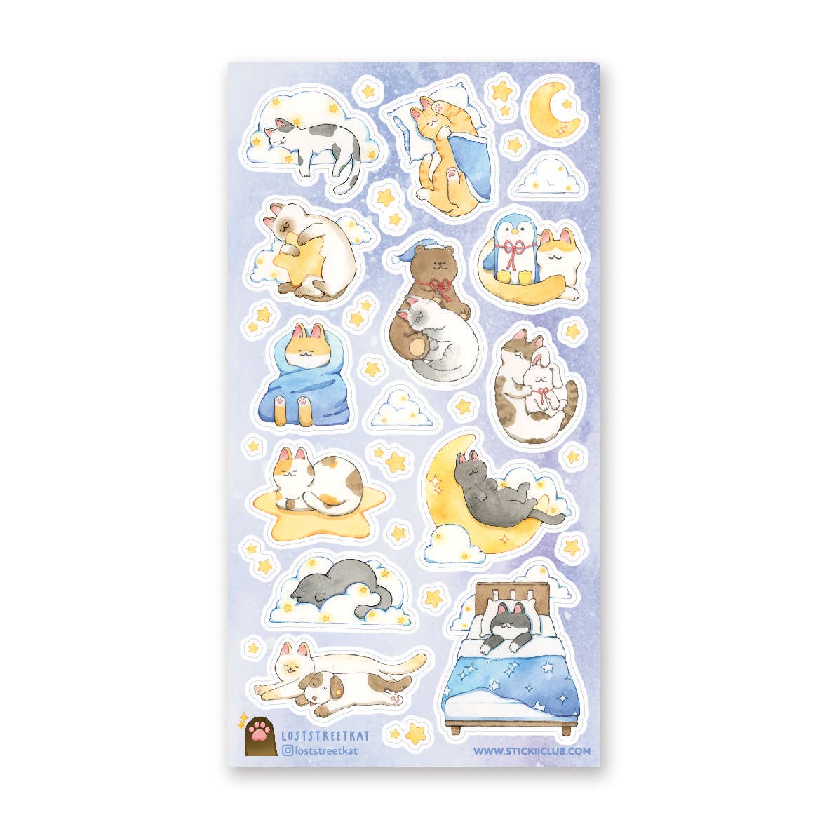 Kitties in Dreamland Sticker Sheet
