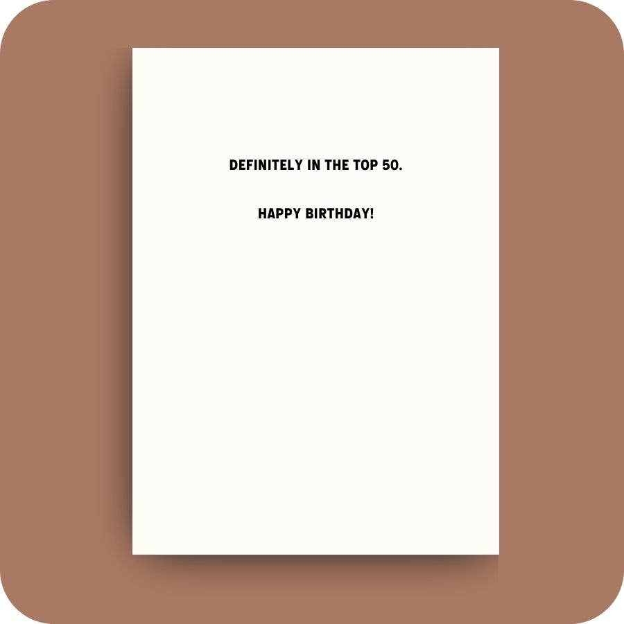 Not The #1 Best Birthday Card