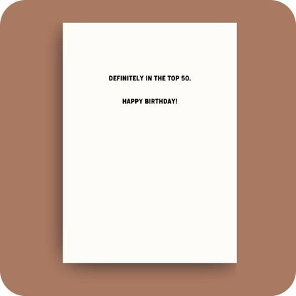 Not The #1 Best Birthday Card