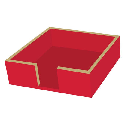Red Wooden Beverage Caddy