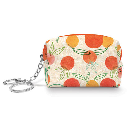 Orange Whimsy Small Key Chain Pouch