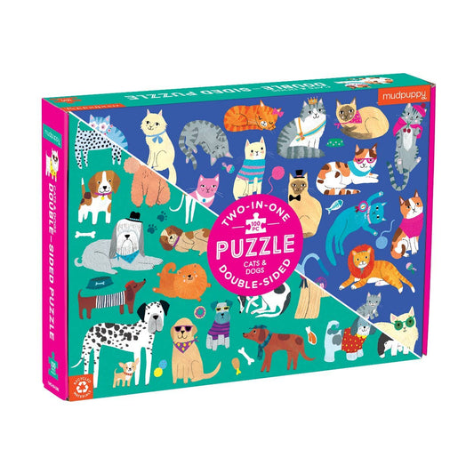 Cats & Dogs Double-Sided Puzzle - 100pc