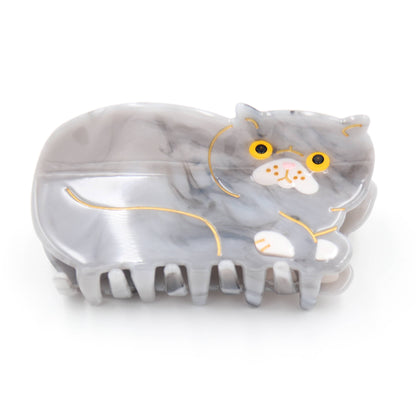 Grey Kitty Cat Hair Clip