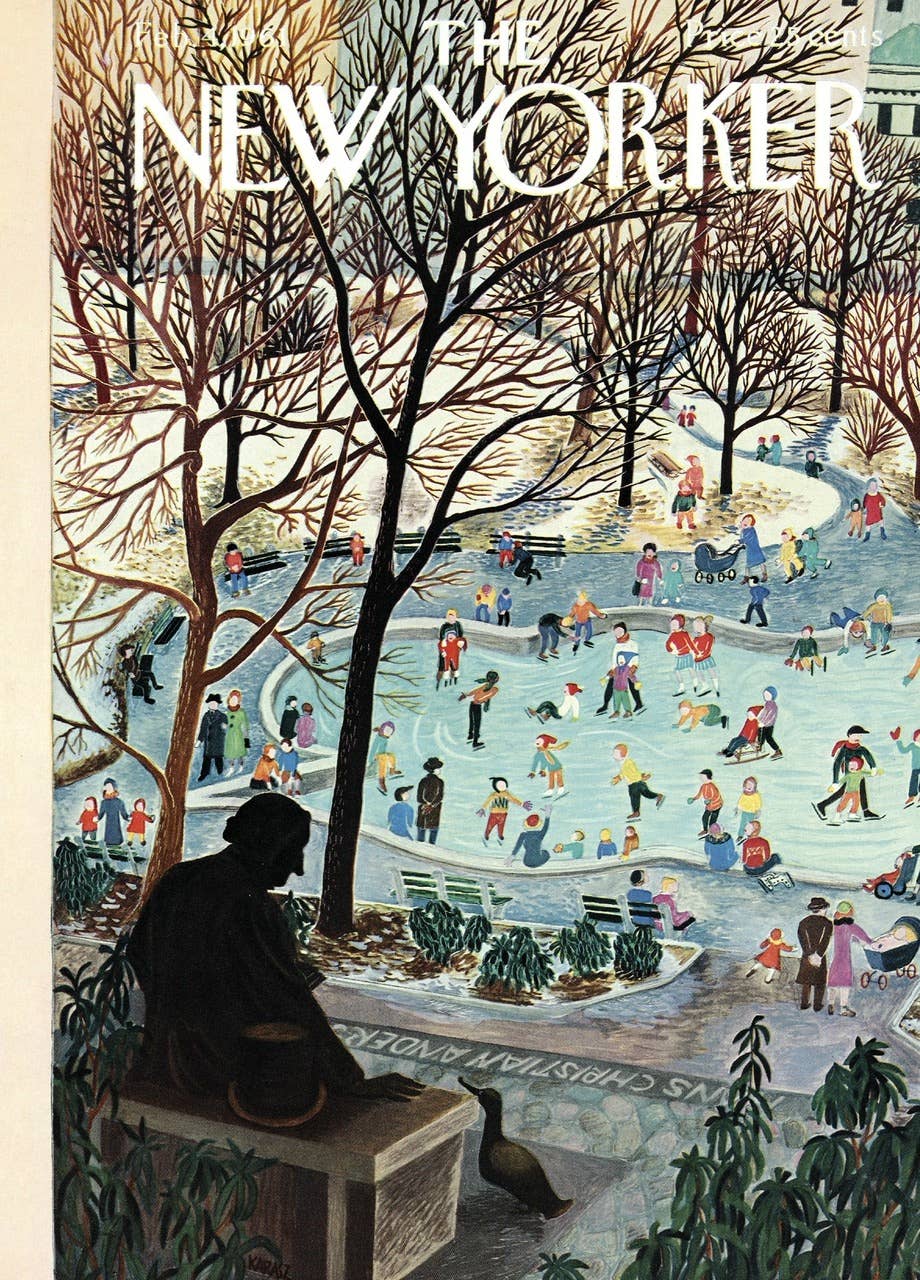 Ice Skating in Central Park Holiday Card