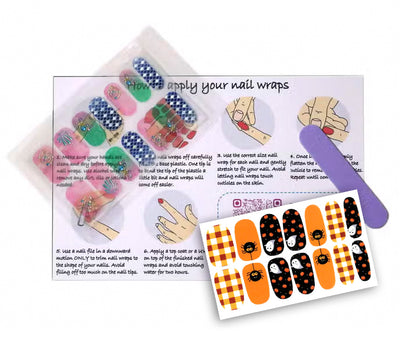 Mint Candy Canes Nail Wrap Kit