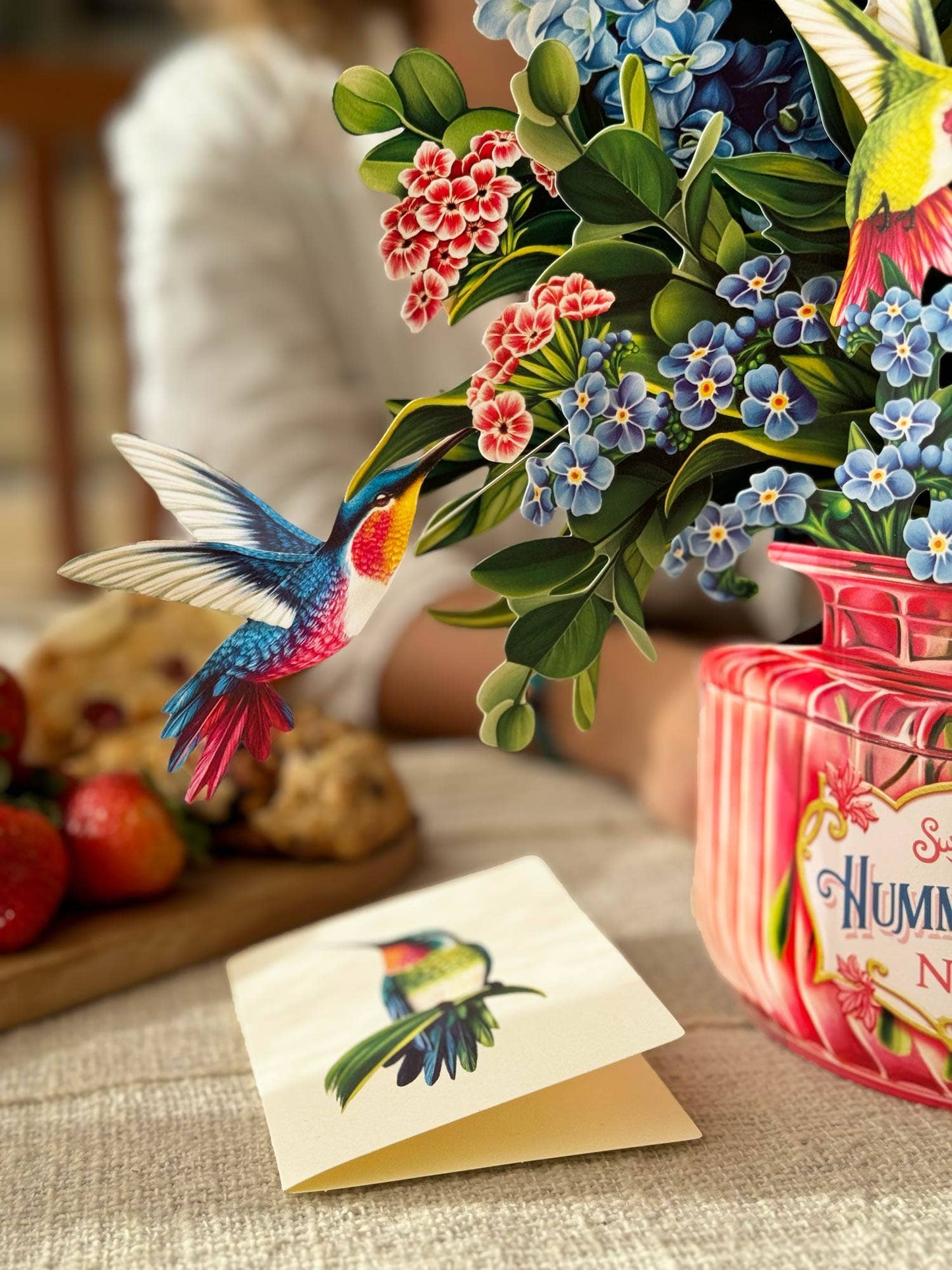 Hummingbird Oasis Blank Pop-Up Card
