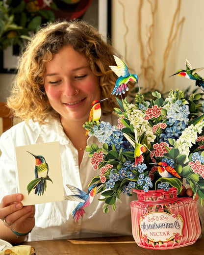 Hummingbird Oasis Blank Pop-Up Card