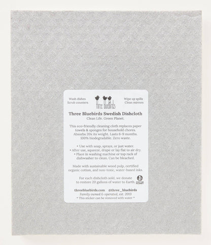 Snowy Cabin Swedish Dishcloth