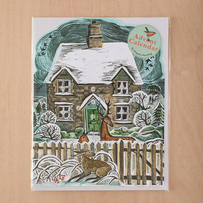 Christmas Cottage Dogs & Deer Advent Calendar