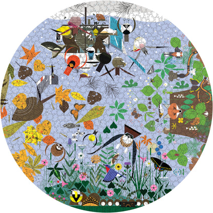 Charley Harper: Seasons Circular Puzzle - 1000pc