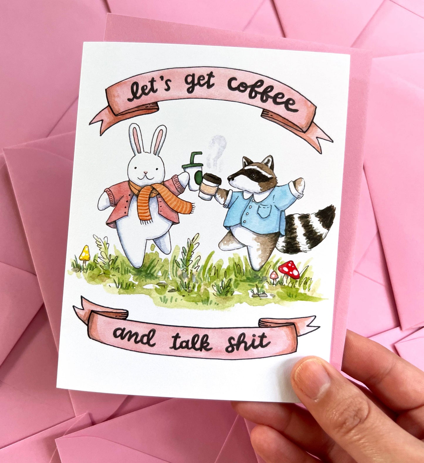 Let's Get Coffee & Talk Shit Friendship Card