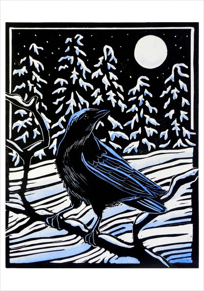 Molly Hashimoto: Crow and Moon Holiday Cards