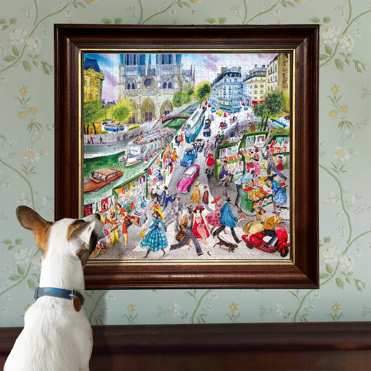Paris Bookseller 1000 Piece Square Puzzle