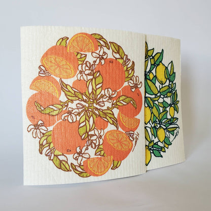 Fresh Oranges Swedish Dish Towel