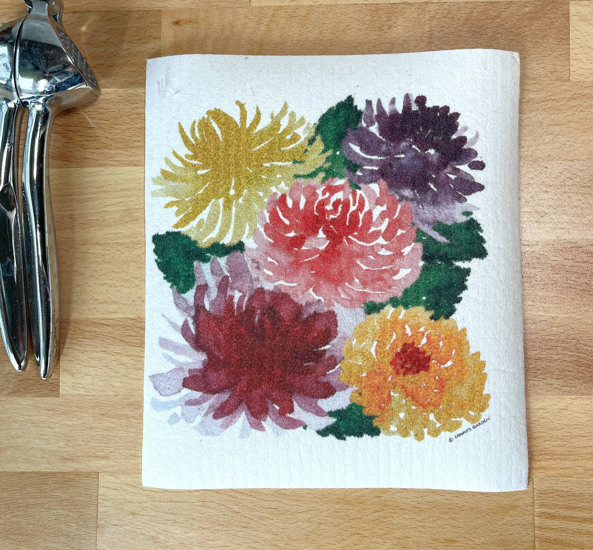 Dahlias Swedish Dishcloth