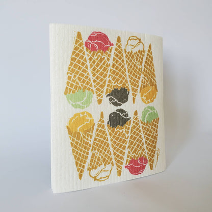 Ice Cream Swedish Dishcloth
