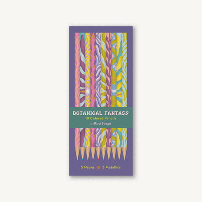 Botanical Fantasy: 10 Colored Pencils