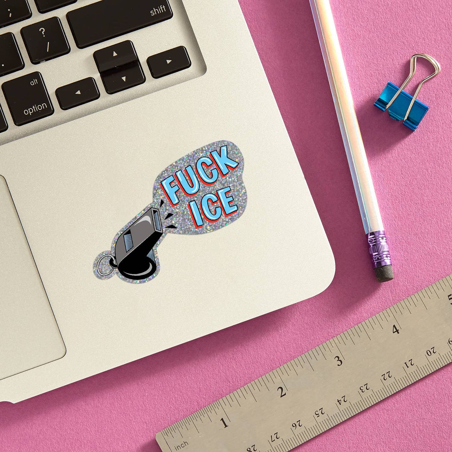 F*** ICE Whistle Die Cut Sticker