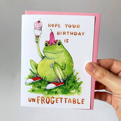 Unfrogettable Frog Birthday Card