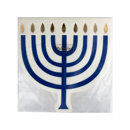 Menorah Gold Foil Luncheon Napkins