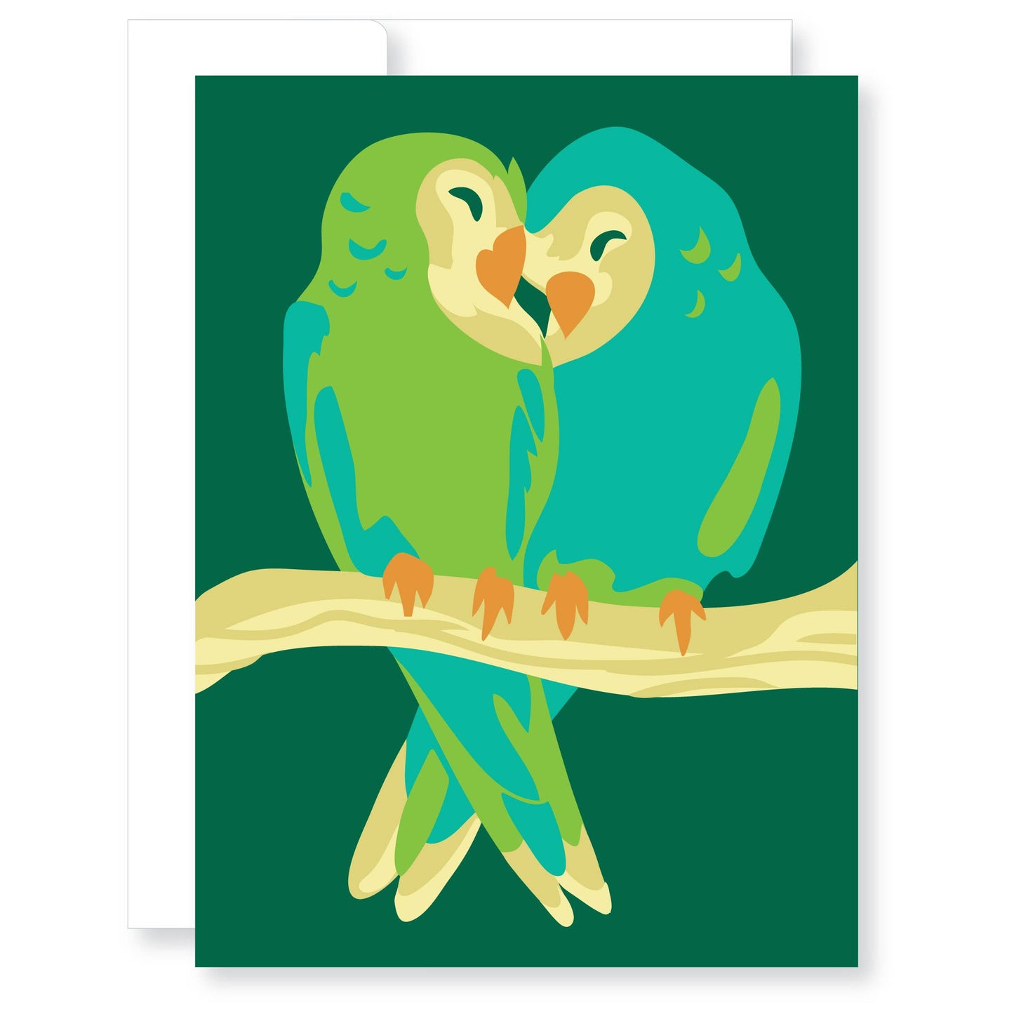 Parakeet Couple Anniversary Card